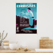 Industriële Corrosives Safety Australië Poster (Keuken)