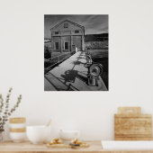 Industriële foto - Dam Powerhouse-liften Poster (Keuken)
