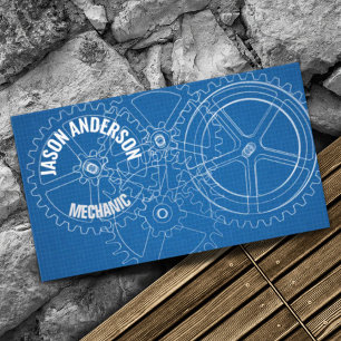Industriële Gear Auto Reparatie Automotive Mechani Visitekaartje