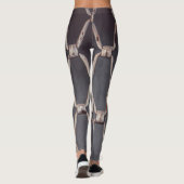 Industriële grijze metaalketting leggings (Achterkant)