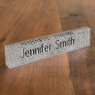 Industriële grunge cement textuur graffiti look naambordje