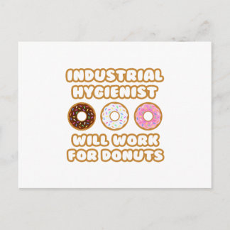 Industriële Hygiëne.. Zal werken voor donuts Briefkaart