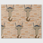 Industriële katrol haak  mechanisch ontwerp cadeaupapier (Vlak)