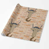 Industriële katrol haak  mechanisch ontwerp cadeaupapier (Uitgerold)