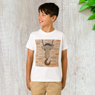 Industriële katrol haak mechanisch ontwerp t-shirt