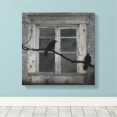 Industriële kraaien canvas afdruk (Insitu (Houten vloer))