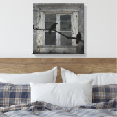 Industriële kraaien canvas afdruk (Insitu (Slaapkamer))