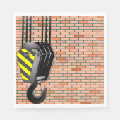 Industriële kraanhaak met bakstenen muur servet (Voorkant)