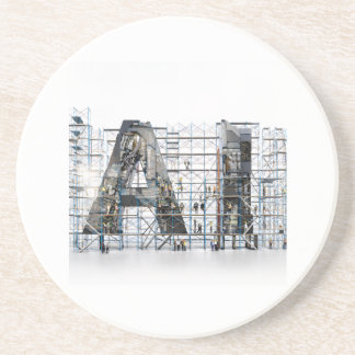 Industriële Lettervorm Architectuur Kunst Zandsteen Onderzetter