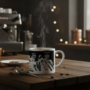 Industriële Metallurgische Combinatie Silhouet  Espresso Kop