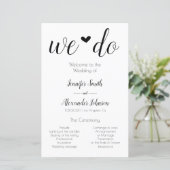 Industriële minimalistische we doen trouwprogramma (Staand voorkant)