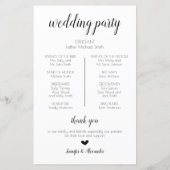 Industriële minimalistische we doen trouwprogramma (Achterkant)