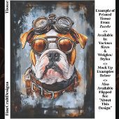 Industriële Retro Steampunk Bulldog EF2L Decoupage Tissuepapier