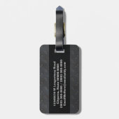 Industriële Rusty Metallic Diamond Plated Mannelij Bagagelabel (Achterkant verticaal)