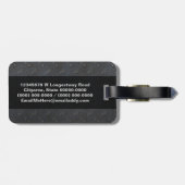 Industriële Rusty Metallic Diamond Plated Mannelij Bagagelabel (Achterkant horizontaal)