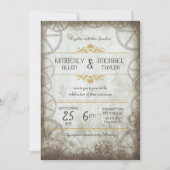 Industriële  Steampunk Wedding Kaart (Voorkant)