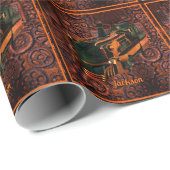 Industriële stoomtrein cadeaupapier (Rol Hoek)