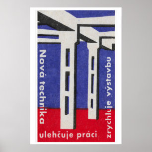 Industriële structuur luciferdoosje kunstprint poster