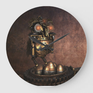 Industriële Uil Steampunk en Eieren Grote Klok
