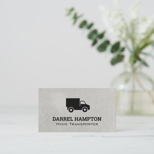 industriële verhuiswagen visitekaartje (Staand voorkant)