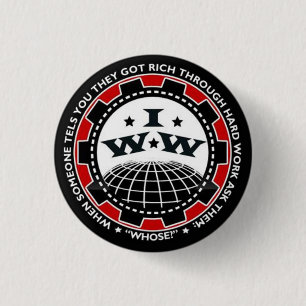 Industriële werknemers van de Wereld IWW knoop Ronde Button 3,2 Cm