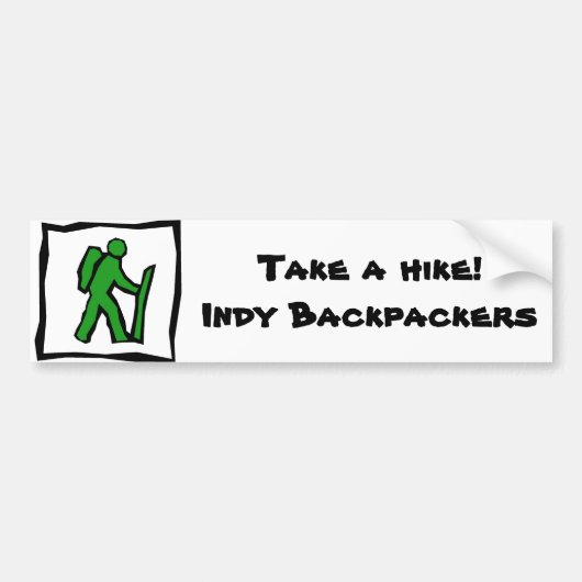 Indy Backpackers Bumpersticker (Voorkant)