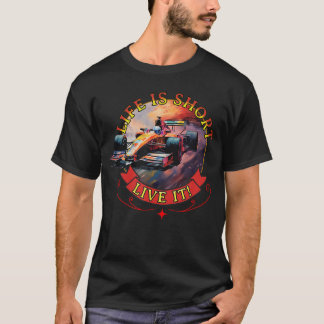 Indy Leven Is Kort Leef Het Indy 500 Motivatie Rac T-shirt