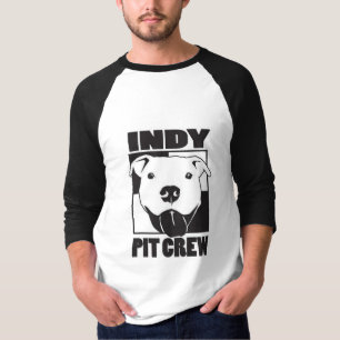 Indy Pit Crew Mannen 3/4 Sleeve Raglan T-shirt