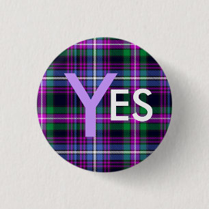 Indy Tartan Yes Scotland Independence Pinback Ronde Button 3,2 Cm