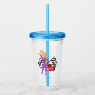 Indycar Race Chick Acryl Drinkbeker