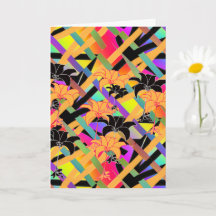 Ineengevlochten bloemenvouwkaart