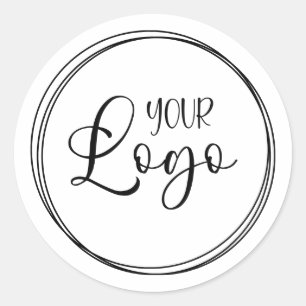 Ineengrijpende Ringen voor uw Bedrijfslogo Ronde Sticker