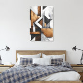 Ineengrijpende structuren canvas afdruk (Insitu (Slaapkamer))