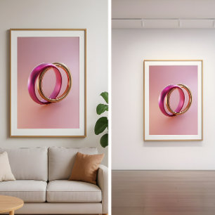 Ineinander verstrengelde reflecties - Moderne abst Poster