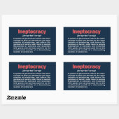 Ineptocracy Definition-Sticker Rechthoekige Sticker (Vel)