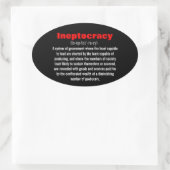 Ineptocratie Ovale Sticker (Tas)