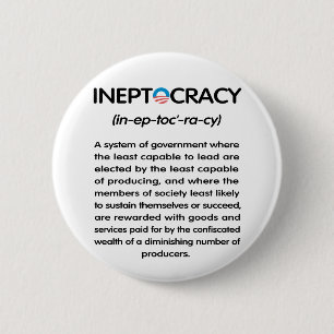 Ineptocratie Ronde Button 5,7 Cm