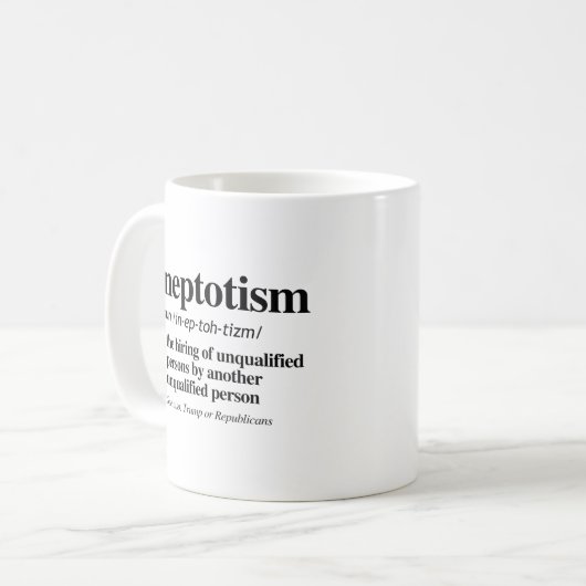 Ineptotisme Définition Mug (Devant gauche)