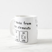 Ines tasse de nom de table périodique (Devant gauche)