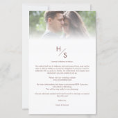 Inexpensive Low Cost Modern Vellum Effect Wedding (Achterkant)
