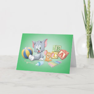 Infant Tom and Jerry Playing With Toys Kaart