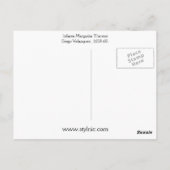 Infanta Margarita Therese Briefkaart (Achterkant)