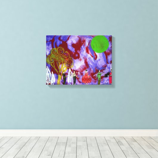 Infanta's Moonlight Garden Party van Michael Moffa Canvas Afdruk (Insitu (Houten vloer))