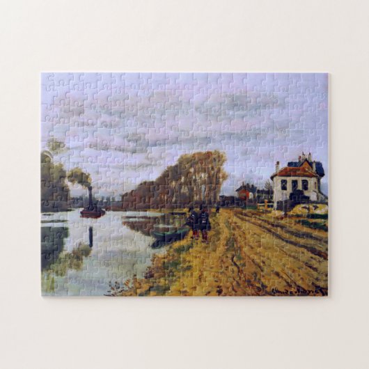 Infanteriebewaking op de rivier de Monet Fine Art Legpuzzel (Horizontaal)