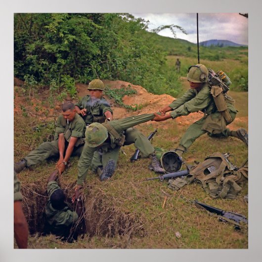 Infanterieplatform in Operatie Oregon Vietnam Poster (Voorkant)