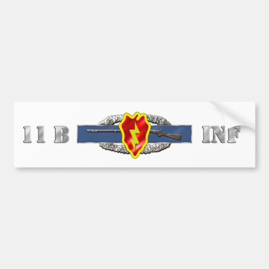 INFANTRY 11B 25TH ID BUMPERSTICKER (Voorkant)