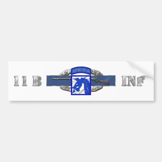 INFANTRY 11B XVIII 18th Airborne CORPS Bumpersticker (Voorkant)