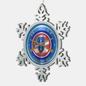 Infantry Tin Sneeuwvlok Ornament (Rechts)