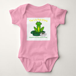 Infant's Frog on a Lily Pad Pink Bodysuit