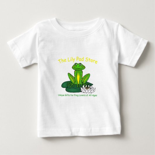 Infant's Frog on a Lily Pad White T-Shirt (Devant)